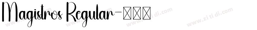 Magistros Regular字体转换